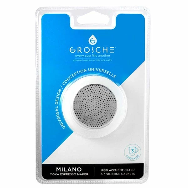GROSCHE Stovetop Espresso Silicone Seals And Filter 3 GROSCHE Stovetop Espresso Silicone Seals And Filter