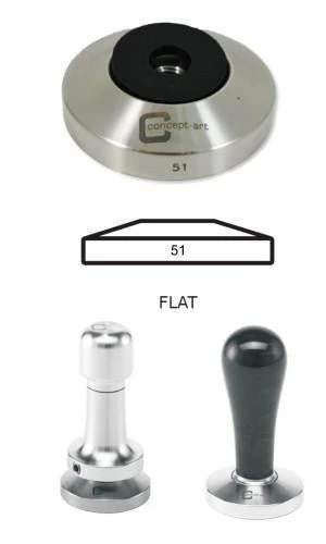 Concept-Art Coffee Tamper Base, 51mm Stainless, Flat 3 Concept-Art Coffee Tamper Base, 51mm Stainless, Flat