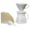 Hario V60 Ceramic Pour Over Set - White 2 Hario V60 Ceramic Pour Over Set - White -Deals Barista Warehouse Store Hario V60 Ceramic Pour Over Set White