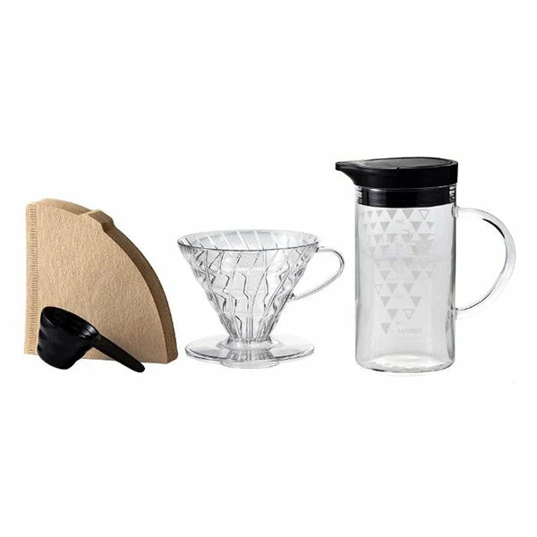 Hario V60 Dripper & Thermocolor Server Set 3 Hario V60 Dripper & Thermocolor Server Set