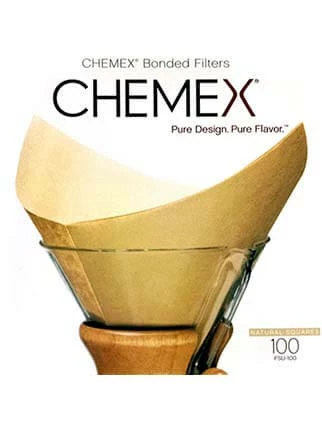 Chemex 6 Cup Square Filters, 100 PK- Natural