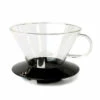 Kalita Glass Wave Dripper 185 Black 2 Kalita Glass Wave Dripper 185 Black -Deals Barista Warehouse Store kalita large glass dripper