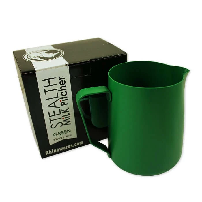 Rhino Stealth Milk Pitcher - 950ml/32oz - Green 3 Rhino Stealth Milk Pitcher - 950ml/32oz - Green
